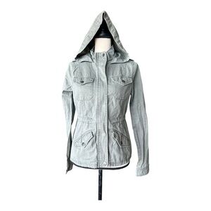 Prince & Fox Light Gray Military Utility Jacket Size S/P
